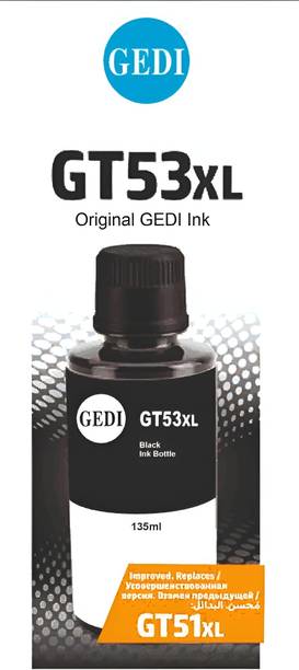 Gedi GT53XL 135-ml Black for Ink Tank Printer 315, 316, 319, 416, 500, 410 Black Ink Bottle