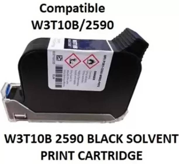 Inkspot Compatible W3T10B Inkjet Printer Cartridge (Black 2590 Solvent Print Cartridge Black Ink Cartridge