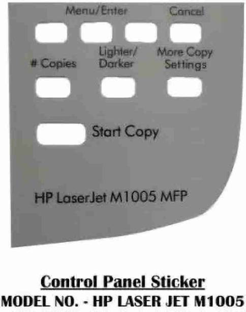 informertech Display Control Panel Sticker Laserjet H/p 1005 Black Ink Toner