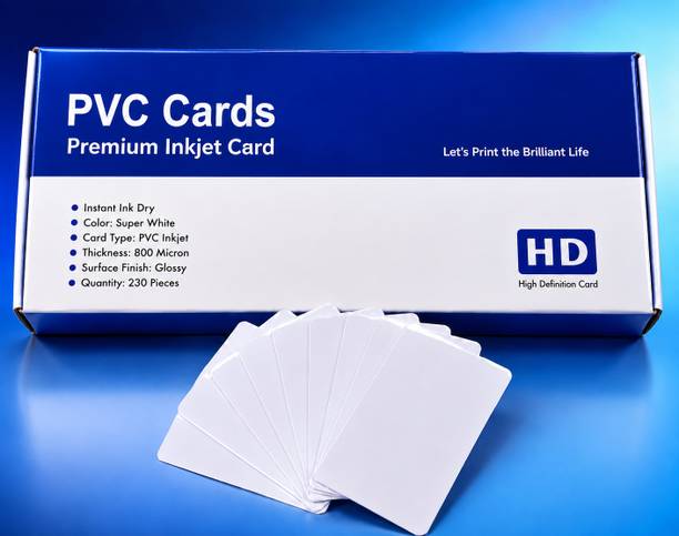 Corexa PVC ID Cards For Inkjet Printers for L800,L805,L810,L850(230-PCS) White Ink Cartridge