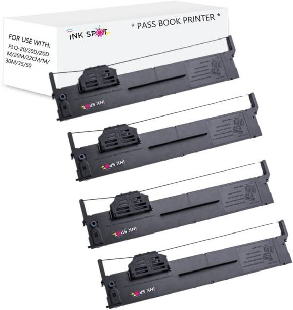 Inkspot PLQ20 ,PLQ30 PASSBOOK RIBBON CARTRIDG 4 PIC Dotmatrix Black Ink Cartridge