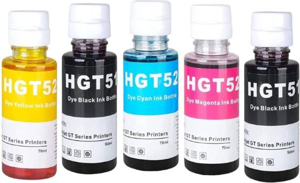 Salty High Quality Refill ink HGT 51/52 Compatible For HP 315 319 410 415 419 Printers Black + Tri Color Combo Pack Ink Bottle