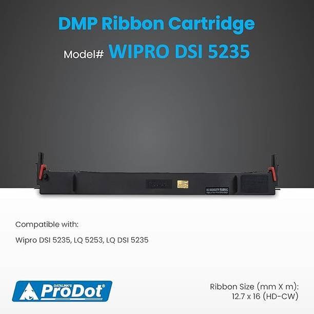 PRODOT Dot Matrix Ribbon Cartridge Compatible with WIPRO DSI 5235 (Pack of 01) Black Ink Cartridge