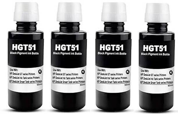 R C Print GT51 Refill Ink for HP 115, 310, 315, 319, 410, 415, 416, 419 Printer Black Ink Bottle
