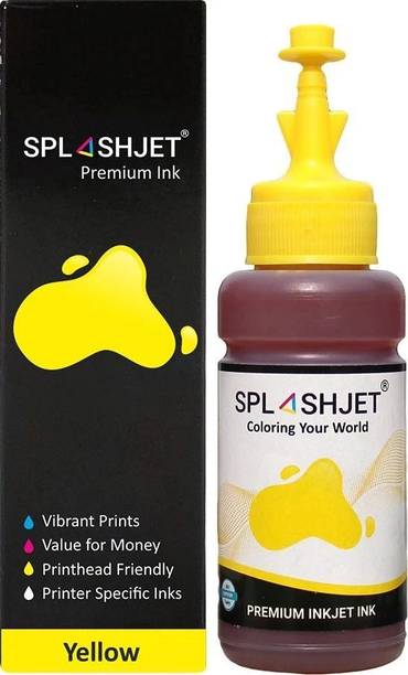 Splashjet T673 Refill Ink for Epson L805, L800,L1800 Printer (70g x 1) -505281 Yellow Ink Bottle