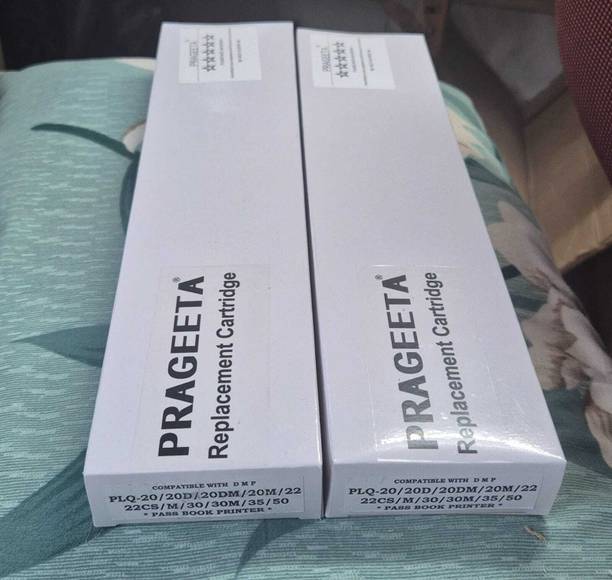 PRAGEETA PLQ-20,20D,20DM,20M,22CS,22CSM,30,30M,35,50 PACK OF 2 RIBBON Black - Twin Pack Ink Cartridge