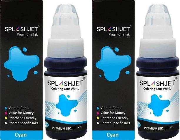 Splashjet GI790 Refill Ink for CN Pixma G2010, G2000, G2012, G3000 (70g x 2 Cyan) - 501681 Cyan Ink Bottle