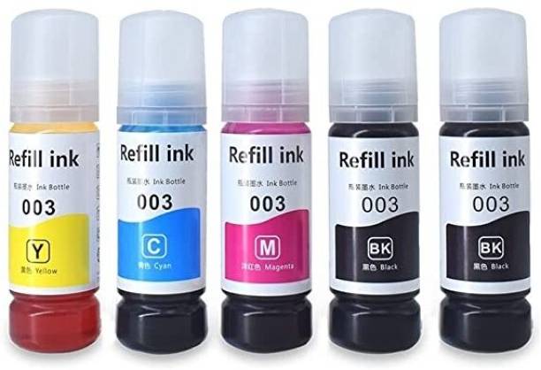 Inkspot 001/ 003 Ink for Epson L3110, L3150, L3250, ,L3116,L3101 Black + Tri Color Combo Pack Ink Bottle