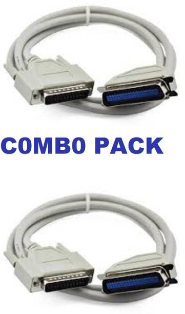S S Enterprises LPT Printer Cable Wire for Dot Matrix and Old Inkjets (1.5 MTR)(C0MB0 PACK 1) Grey Ink Toner