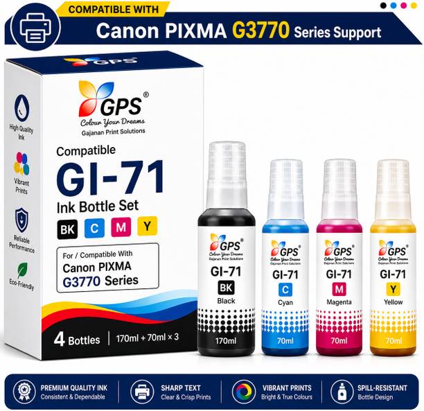 GPS Colour Your Dreams Canon PIXMA G3770 Series Compatible Ink Bottle Set Black - Twin Pack Ink Bottle