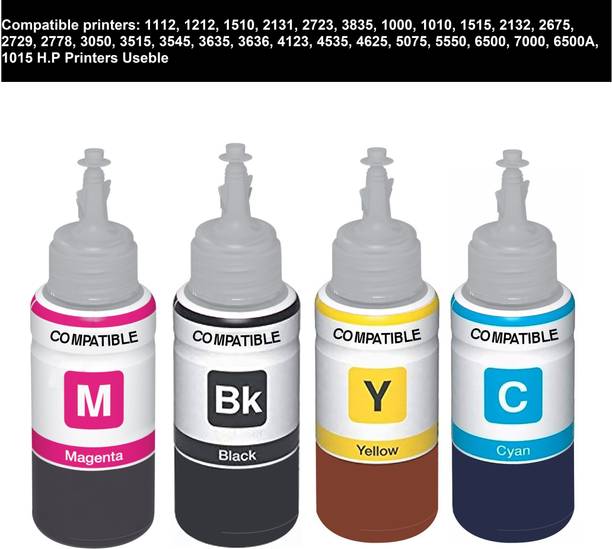 NNPRO Refill Ink For Use In 2778 DeskJet Ink Advantage Multi-function WiFi Color Black + Tri Color Combo Pack Ink Bottle