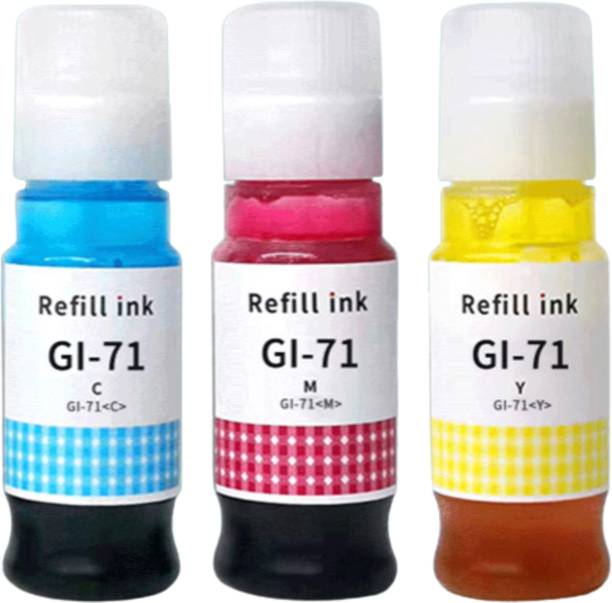 Dot Print 3PCS G-71 INK FOR G1020, G2020, G2021, G2060, G3020, G3060, G1730, G2730, G2770 Tri-Color Ink Bottle