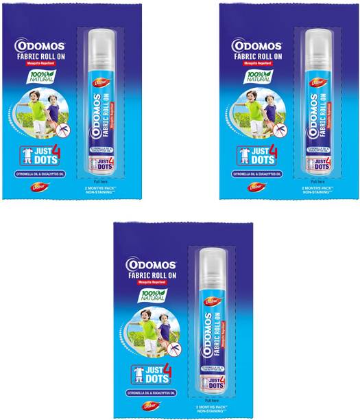 Odomos Mosquito Repellant Fabric Roll on 8ml each