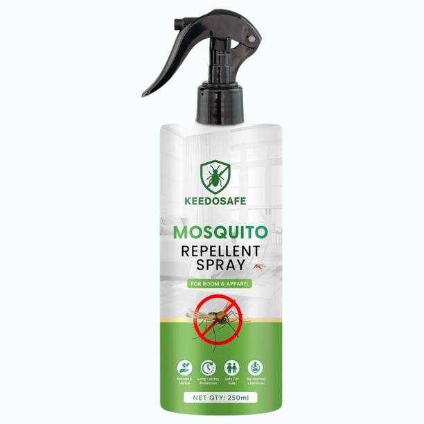 KEEDOSAFE Premium Herbal Mosquito Repellent Spray 250ml | Baby & Pet Safe | Home & Outdoor