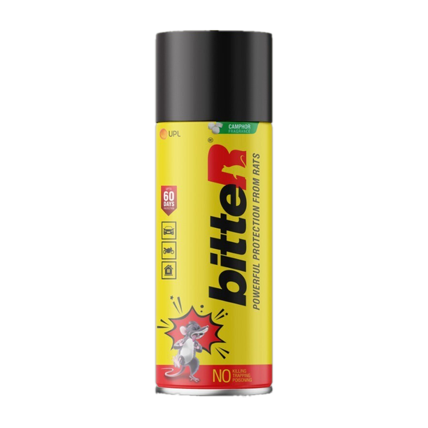 bitteR Powerful Protection from Rats, Spray - Camphor Fragrance | 60 Days Combo