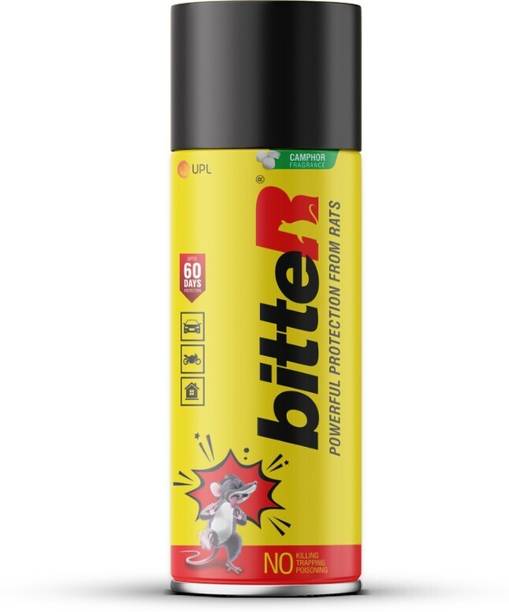 bitteR Powerful Protection from Rats, Spray - Camphor Fragrance | 60 Days Combo