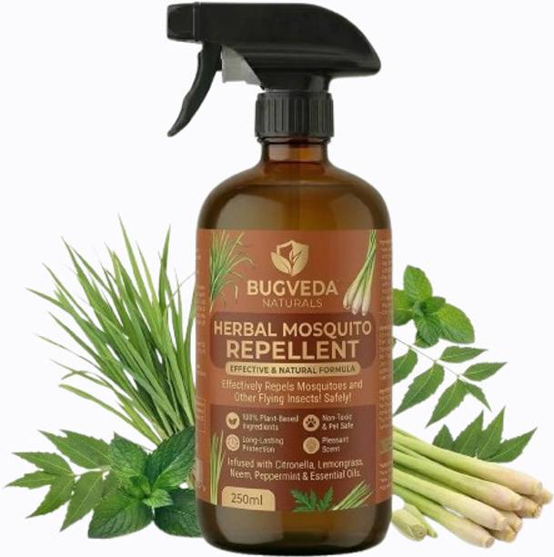 Bugveda Mosquito Repellent 100% Herbal & Natural Protection Dengue & Malaria Mosquitoes