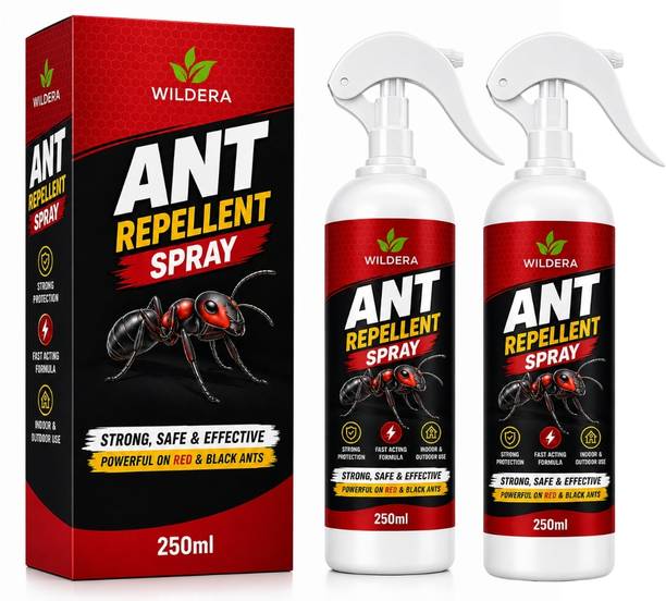 WILDERA Ant Repellent Spray for Kitchen & Home | Red & Black Ant Repellent Long Lasting