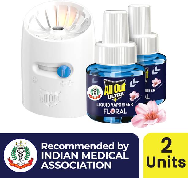 All Out ULTRA Pack of 2 Refills + Machine Floral