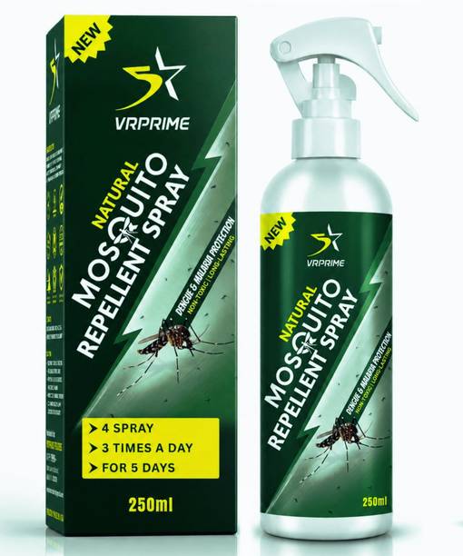 VRPRIME Natural Herbal Mosquito Repellent Spray | Indoor & Outdoor Protection