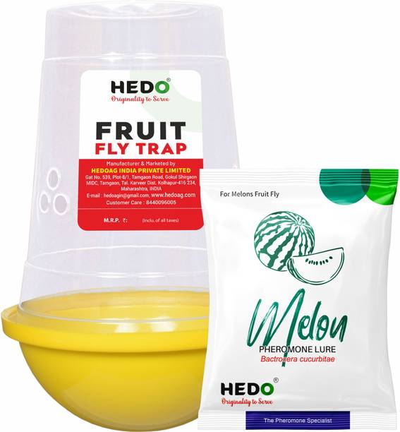 HEDO Melon Fruit Fly IPM Trap with Melon Lure for all Vegetable Crops pack Of 2