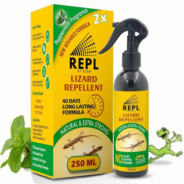 ELEM Repl Lizard Repellent Spray for Home 250ml | 100% Organic & Effective.
