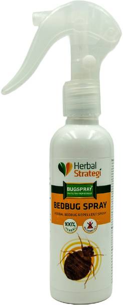 HERBAL STRATEGI Bed Bug Spray Non-Toxic 100% Herbal Skin Safe Baby Safe