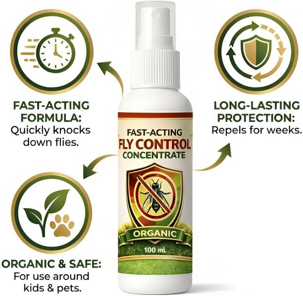 OLGANEXVOL Fly Control Powerful Dilutable Formula | Indoor & Outdoor Use | Pack Of 1