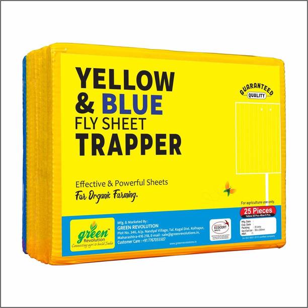 Green Revolution Eco Yellow Sticky Trap for Insects for Garden and Farm Pack of 1