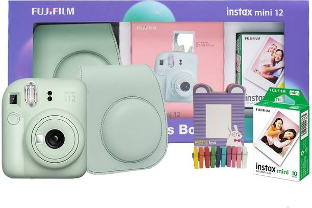 FUJIFILM Instax Mini 12 Moments Box (20 Shot, Carry Case & Bunting) Instant Camera