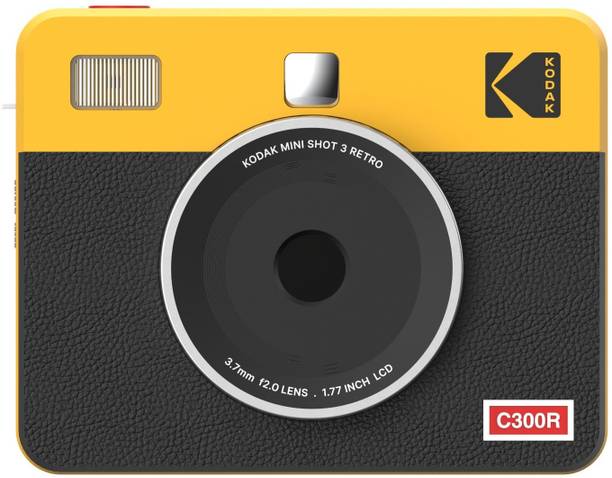 KODAK Mini Shot 3 Retro 4PASS 2 in 1 Camera & Photo Printer (Initial 8Sheets+60Sheets) Instant Camera