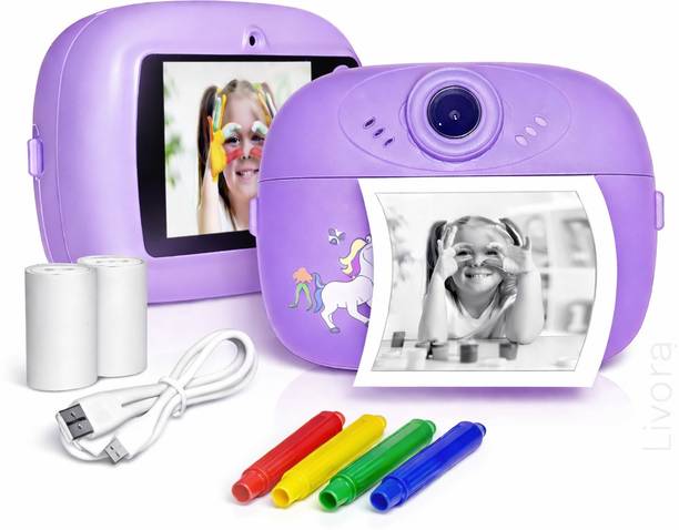 LIVORA Kids Instant Print Camera Instant Photo Print Camera for Kids with Dual HD lens & Video Recording Instant Camera