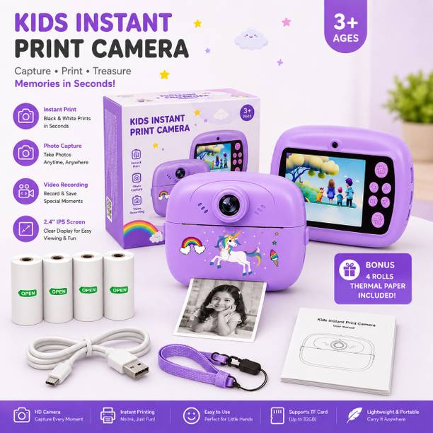 Livora Kids Instant Print Camera Instant Photo Print Ca