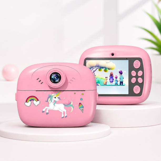 Snapbiz 10939 Mini kids instant print camera with built -in printer (PINK} Instant Camera Instant Camera