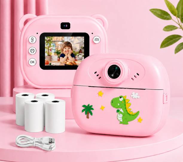 LIVORA Kids Instant Print Camera Instant Photo Print Camera for Kids with Dual H