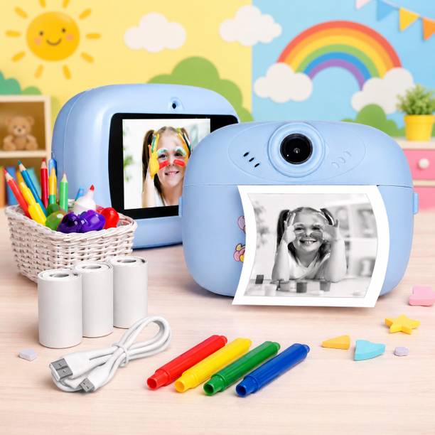 LIVORA Kids Camera 13MP 1080P HD digital camera with games and Video Recording Instant Camera for Girls & Boys 8-12 Years Birthday Gift for Kids Rechargeable Instant Camera