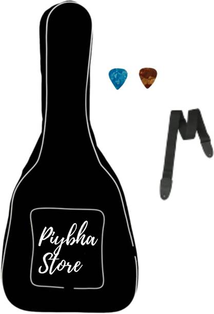 Piybha Store Acoustic Guitar Bag with Belt And Picks ( High Quality) Guitar Bag