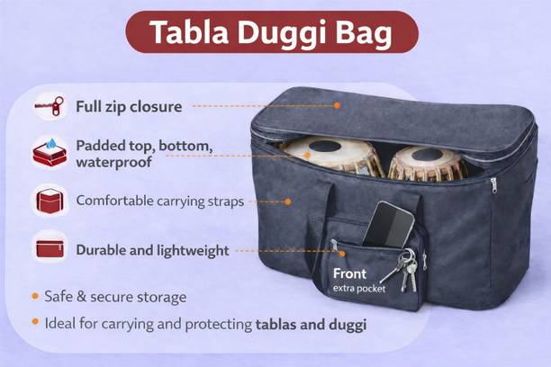MUSIKING 14 IN 1 TABLA DUGGI BAG AZ2 Tabla Bag