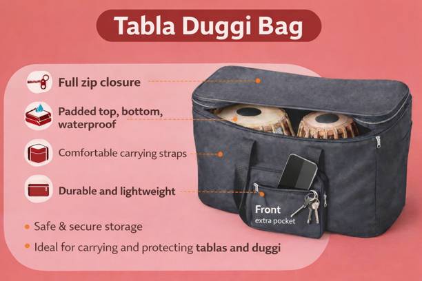 MUSIKING 16 IN 1 TABLA DUGGI BAG AZ1 Tabla Bag