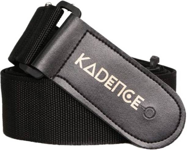 KADENCE Guitar Strap KGSTP-BK for Shoulder Straps for Electric & Acoustic Guitars Fiber Strap