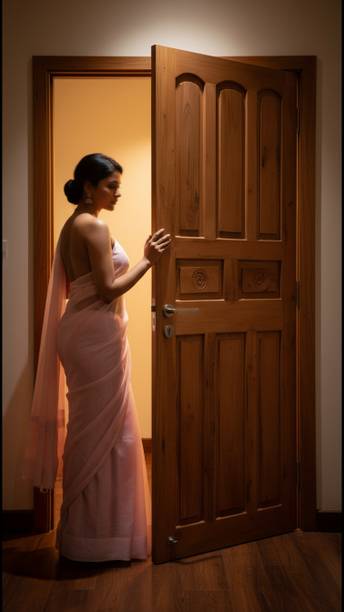 La Furniture Best Hand Made Classsic Design 8 Pannel Mahogany Wooden Door Palla Interior Door