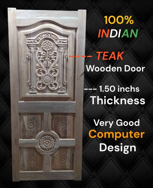 MAA BASHUMATA TEAK PANEL DOOR WELCOME Interior Door