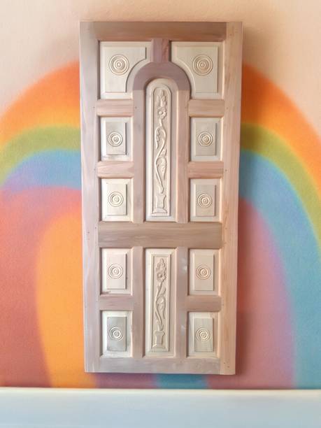 La Furniture door for home CNC Computer Design doors 12 Pannel Mahogany Wooden Door Palla Interior Door