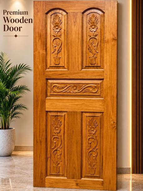Howrah timber Best Malaysia SAL Stucture & Akashmoni Wooden 5 Pannel Door Palla Interior Door