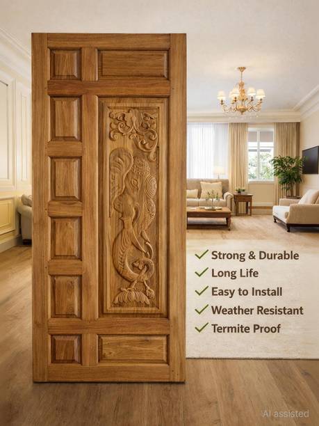 Howrah timber SAL 10 PANEL ELEPHANT DESIGN Interior Door