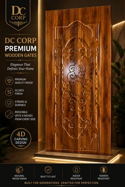 DC CORP DC Premium Wooden Main Door 3D Designer Door Panel 75x32 inch(Resizable upto 4") Interior Door