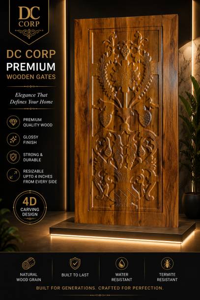 DC CORP DC Premium Wooden Main Door 3D Designer Door Panel 75x32 inch(Resizable upto 4") Interior Door