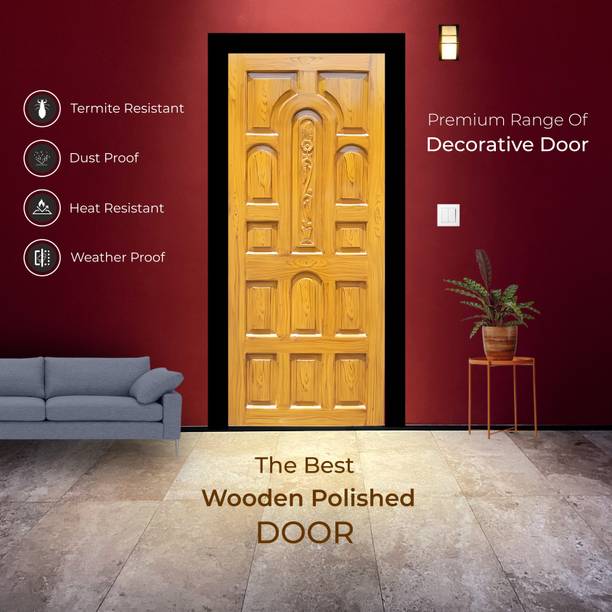 La Furniture Wooden Door Best Design 13 Pannel With High Glossy PU Polished Wooden Door Palla Interior Door