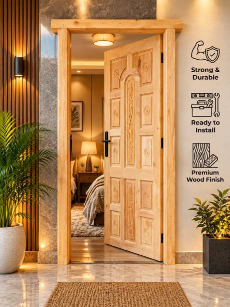 MAA BASHUMATA Mahogany wooden door with fream Interior Door