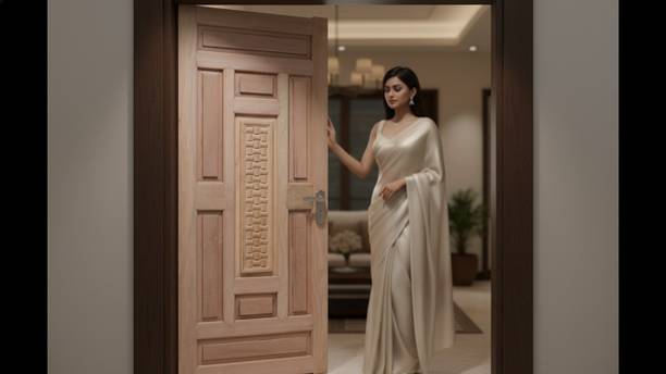 La Furniture Home Door Classic Design 9 Pannel With Best Mahogany Wooden Door Palla Interior Door